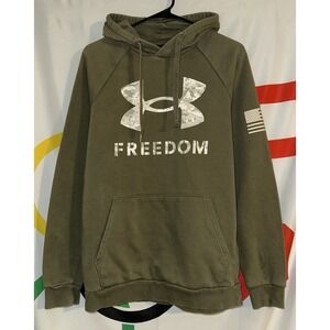 Under Armour Freedom Hoodie Mens Small Military Green USA